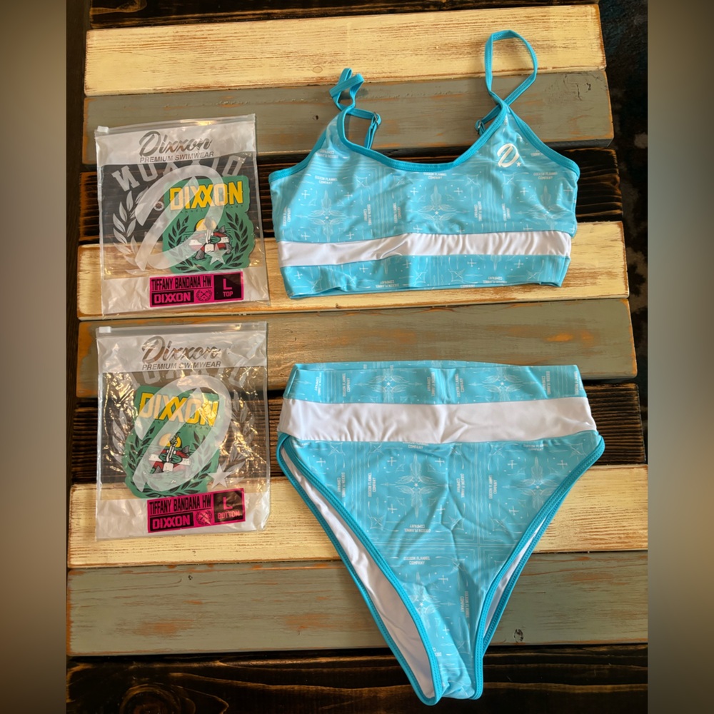 Dixxon Blue and White Bikini Set